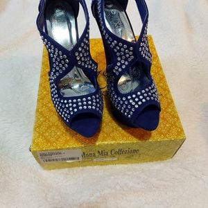 Blue Wedge Shoes